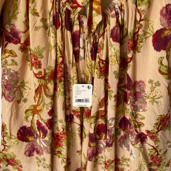 NEW Free People Beck Mini Dress In Warm Tea Combo - Picture 12 of 15